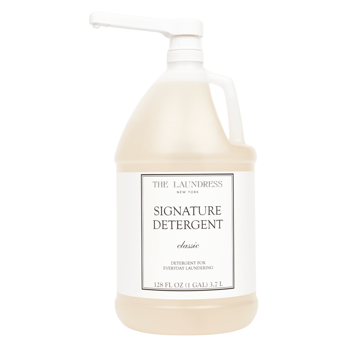 The Laundress Signature Detergent Classic in the gallon size with a pump dispenser for easy dosing.