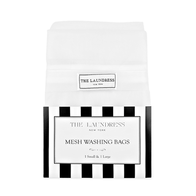 The Laundress Mesh Washing Bags used to protect wool, delicates, and embellished items during machine washing and drying.